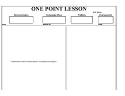 One Point Lesson Template for Communication | PDF
