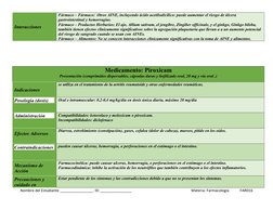 Interacciones
Fármaco – Fármaco:  Otros AINE, incluyendo ácido acetilsalicílico: puede aumentar el riesgo de úlcera 
gastroin