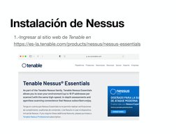 Instalación de Nessus
1.-Ingresar al sitio web de Tenable en  
https://es-la.tenable.com/products/nessus/nessus-essentials (h