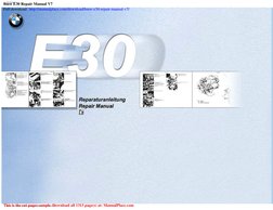 BMW E30 Repair Manual V7 Download | PDF | Cars Of Germany | Luxury