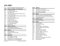 Lotus Elise Service Parts List | PDF | Trunk (Car) | Motor Vehicle