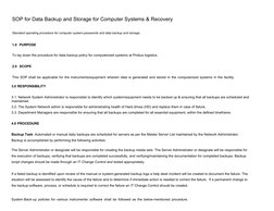 Data Backup SOP for Computer Systems | PDF | Computers