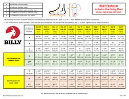 Billy Footwear Sizing Guide | PDF