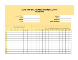 Grade 1 Rapid Mathematics Assessment Tool | PDF