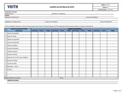 DATOS DEL TITULAR 
RAZÓN SOCIAL
PROYECTO / SERVICIO:
VOITH
EMPRESA CONTRATISTA
FECHA DE INGRESO
NOMBRE DEL TRABAJADOR
PUESTO