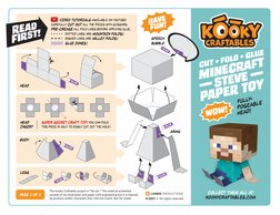 Steve Using Paper Printable Minecraft Steve Papercraft | PDF