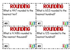 What is 447 rounded to the 
nearest ten? 
 
 
What is 653 rounded to the 
nearest hundred? 
 
 
What is 4,486 rounded to