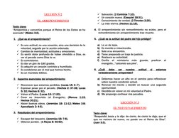 LECCIÓN N°2
EL ARREPENTIMIENTO
Texto clave: 
“Arrepentíos y convertíos porque el Reino de los Cielos se ha
acercado” (Mateo 3