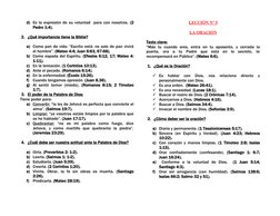 d) Es la expresión de su voluntad  para con nosotros. (2
Pedro 1:4).
2. ¿Qué importancia tiene la Biblia?
 
 
a) Como pan de
