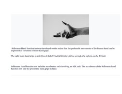 Solerman Hand Function Sollerman Hand Function Test Overview | PDF