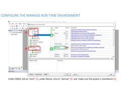 Under CMSIS, tick on “core” [1], under Device, tick on “startup” [2] and  make sure the project is standalone [3]
(1)
(2)
CON