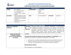 PROPUESTA DE PLANEACIÓN DIDÁCTICA 
RECURSO SOCIOCOGNITIVO DE CULTURA DIGITAL II 
“2023, Año de Francisco Villa, el revolucion