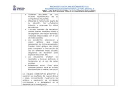 PROPUESTA DE PLANEACIÓN DIDÁCTICA 
RECURSO SOCIOCOGNITIVO DE CULTURA DIGITAL II 
“2023, Año de Francisco Villa, el revolucion