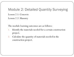 Quantity Surveying Basics and Estimation | PDF | Concrete | Masonry