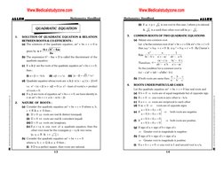 Mathematics HandBook
E
node06\B0AI-B0\Kota\JEE(Advanced)\Leader\Maths\Sheet\Handbook_Maths (E+L)\Formula Book (Eng)\Part-1.p6