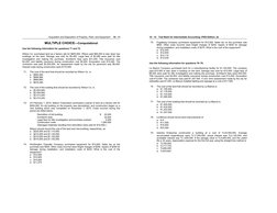 Acquisition and Disposition of Property, Plant, and Equipment 
 
10 - 11 
MULTIPLE CHOICE—Computational 
 
Use the following
