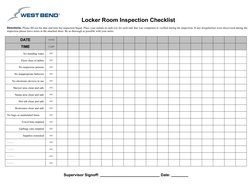 Employee Locker Checklist.pdf Locker Room Inspection Checklist | PDF