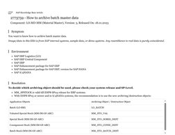 SAP Note 2773759 - How To Archive Batch Master Data | PDF