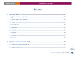 Sistema de Transporte Colectivo
INCADE 
 | 
 
3 
metro.df.gob.mx 
MANUAL ACCESS 2010 
ÍNDICE 
1 Conceptos básicos  ........