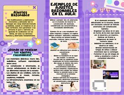 ¿Dónde se realizan
los ajustes
razonables?Son modificaciones y adaptaciones necesarias y adecuadas que no impongan una carga