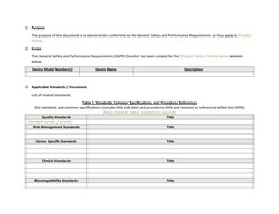 1.
Purpose
The purpose of this document is to demonstrate conformity to the General Safety and Performance Requirements as th