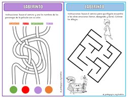 Instrucciones: busca el camino y une los nombres de los 
personaj