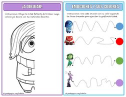 Instrucciones: Dibuja la mitad faltante de tristeza. Luego, 
colo