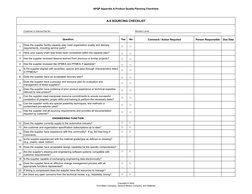 APQP Appendix A Checklist Forms - A-9 Sourcing Checklist | PDF | Supply ...