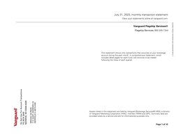 Statement | PDF | The Vanguard Group | Investments & Securities