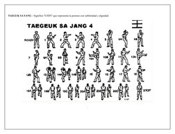 TAEGUK SA YANG - Significa "CHIN" que representa la postura con sublimidad y dignidad
.
