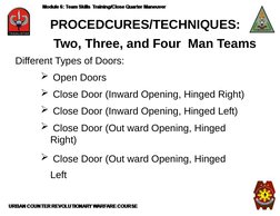 CQB Entry Techniques and Tactics | PDF | Door | Military
