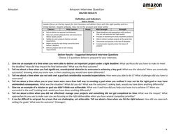 Amazon Interview Question Bank PDF | PDF | Leadership | Risk