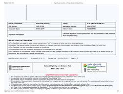 Neet Admit Card Sample | PDF | Identity Document