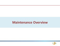 Maintenance Overview
