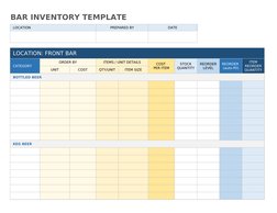 Bar Inventory Template with Samples | PDF | Barrel | Pint