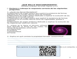 Para apreciar la belleza de acercarse cada vez más a un conjunto, v
9
¡QUÉ BELLO DESCUBRIMIENTO!
(Múltiples Lenguajes. 6to Gr