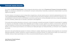 Estimado equipo docente
En el marco del Plan Mi Nueva Escuela, se hace entrega de esta primera versión de los Programas de Fi