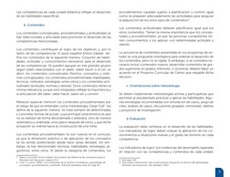 7
Las competencias de cada unidad didáctica reflejan el desarrollo
de las habilidades específicas.
b. Contenidos
Los conten