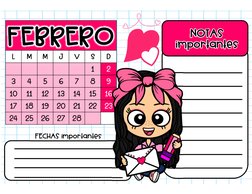 NOTAS
importantes
FECHAS importantes
D
S
V
J
M
M
L
2
1
9
8
7
6
5
4
3
16
15
14
13
12
11
10
23
22
21
20
19
18
17
28
27
26
25
24