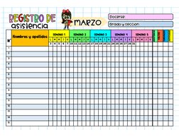 JUSTIFICADAS
TARDANZAS
FALTAS
ASISTENCIA
SEMANA 5
Semana 4
Semana 3
Semana 2
Semana 1
Nombres y apellidos
N°
V
J
M
M
L
V
J
M