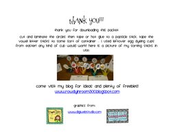 Thank you!!! 
Thank you for downloading this packet 
Cut and laminate the circles then tape or hot glue to a popsicle stick.