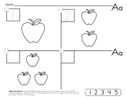 4
Page Instructions: Look at the different groups of apples. Count the apples in each group. Write the 
number of apples
