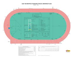 IAAF 400m Track Marking Plan | PDF | Track And Field | Sport Variants