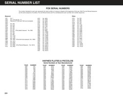 Instrument Serial Number Reference Guide | PDF | Musical Instruments ...