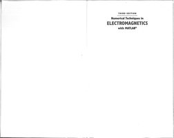 Numerical Techniques in Electromagnetics With MATLAB, Third