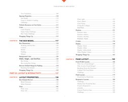 vi
FOUN DATION S O F WE B DES IG N
Text Transform..............................................................109
Spacing Pr