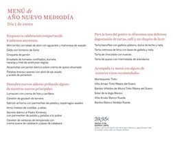 39,95€
MENÚ CON
BARRA LIBRE
Incluye cerveza de barril, vino de la casa, refrescos y agua durante toda 
la comida o cena, café