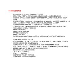 OSODDE OFETILE 

SE COLOCA EL OPKULE EN BABA EYIOGBE

SE MOYUBA Y SE VA REFRESCANDO EL OPKULE CON OMI DEL PISO

SE COGE OP