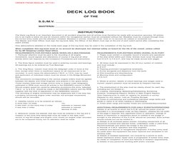 Deck Log Book Guidelines for Vessels | PDF | Ships | Water Transport