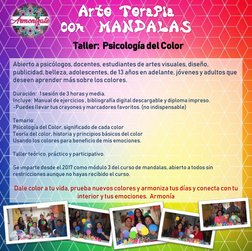 Abierto a psicólogos, docentes, estudiantes de artes visuales, diseño, 
publicidad, belleza, adolescentes, de 13 años en adel